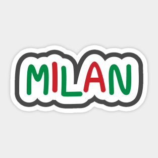 Milan simple text typography Sticker